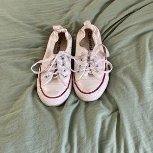 short converses, white, size 6.5